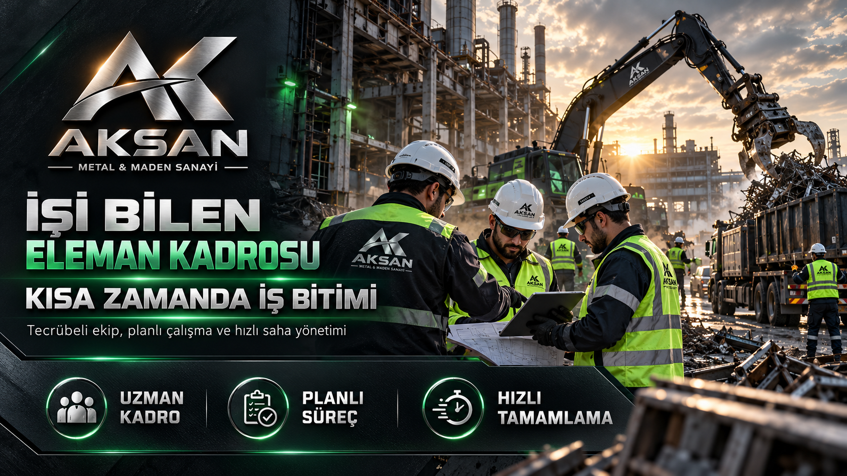 İşi Bilen Eleman Kadrosu ile Kısa Zamanlı İş Bitimi